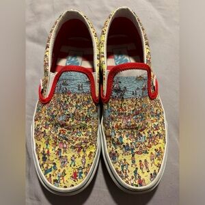 VANS- slip on- where’s Waldo- size 6